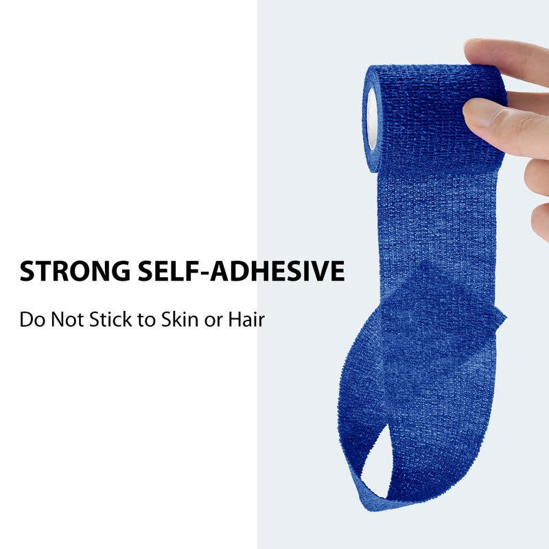 FriCARE Nonwoven Self-Adhesive Bandage, Self-Adherent Cohesive First Aid Medical Wrap, Elastic Athletic/Vet Tape for Wrist 2 Inches Wide 2 Inch x 5 Yards Royal Blue - NewNest Australia