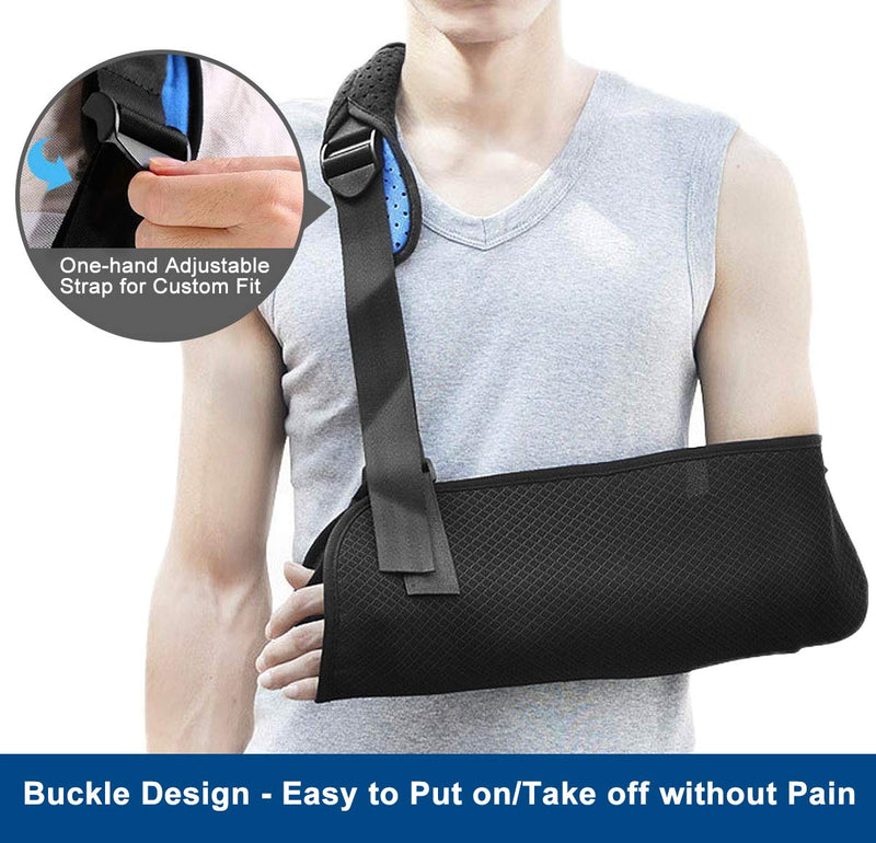 Vdsow Arm Sling - Breathable Shoulder Immobiliser Bandage For Men And Women, Adjustable Mesh Arm Sling Shoulder For Broken Arm, Elbow, Wrist Fractures And Dislocation - Black - NewNest Australia