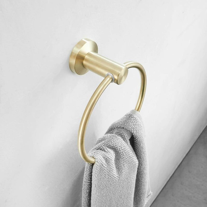 Hand Towel Ring,Gold Brushed Towel Holder Constructed of Stainless Steel - NewNest Australia