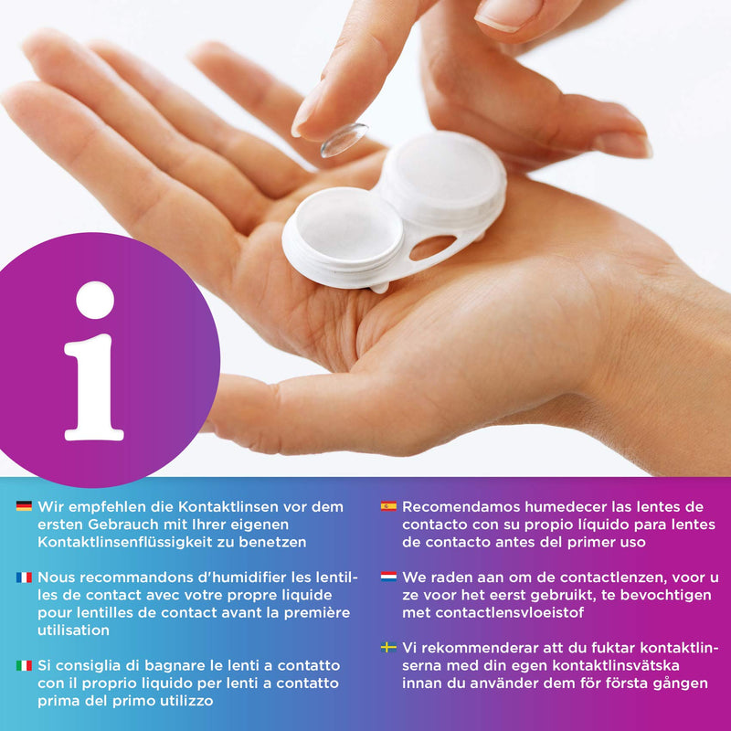 Glamlens Turin Gray + Container | Very Strong Opaque Natural Gray Contact Lenses Colored Monthly Contact Lenses Made Of Silicone Hydrogel | 1 Pair (2 Pieces) | Slide 14.20 | Without Strength - NewNest Australia