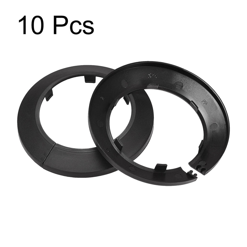 uxcell Pipe Cover Decoration, 75mm PP Plastic Radiator Escutcheon Water Pipe Drain Line Cover Black 10pcs - NewNest Australia