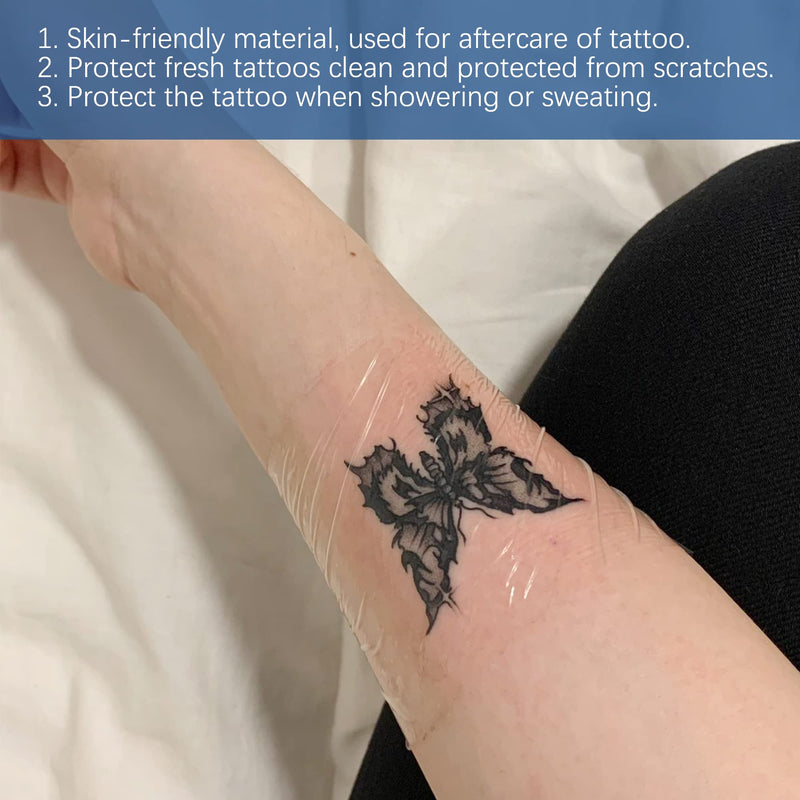 Second Skin Tattoo Aftercare Waterproof Bandage Transparent Stretch Skin Tape, Tattoo Film, Clear Second Skin Protection for Tattoo Aftercare, Recovery(15cm x 2m) - NewNest Australia