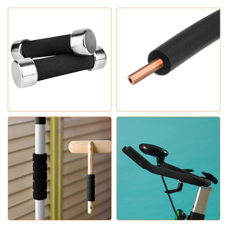 MECCANIXITY Foam Tubing, 18mm ID 30mm OD 2m Length Tube Covers for Handle Grip Support Pipe Insulation, Black 18mm x 30mm x 2m - NewNest Australia
