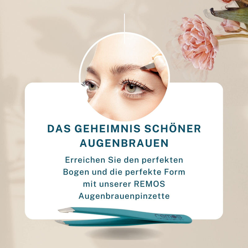REMOS professional tweezers with extra fine tips for plucking eyebrows - turquoise - NewNest Australia