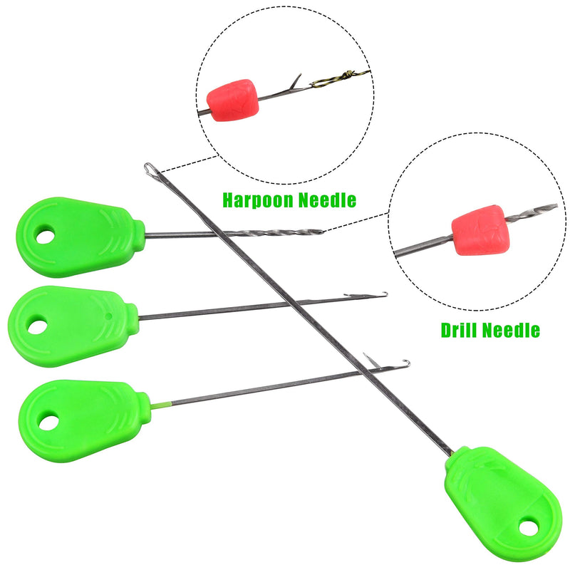 SILANON Carp Fishing Hair Rigs Kit,18pcs Braided Thread Boilies Carp Rigs with 3 Extender Boilie Bait Stops and Stringer Needle 18pcs Carp Rigs +3 Boilie Bait Stops+4 Bait Needle - NewNest Australia