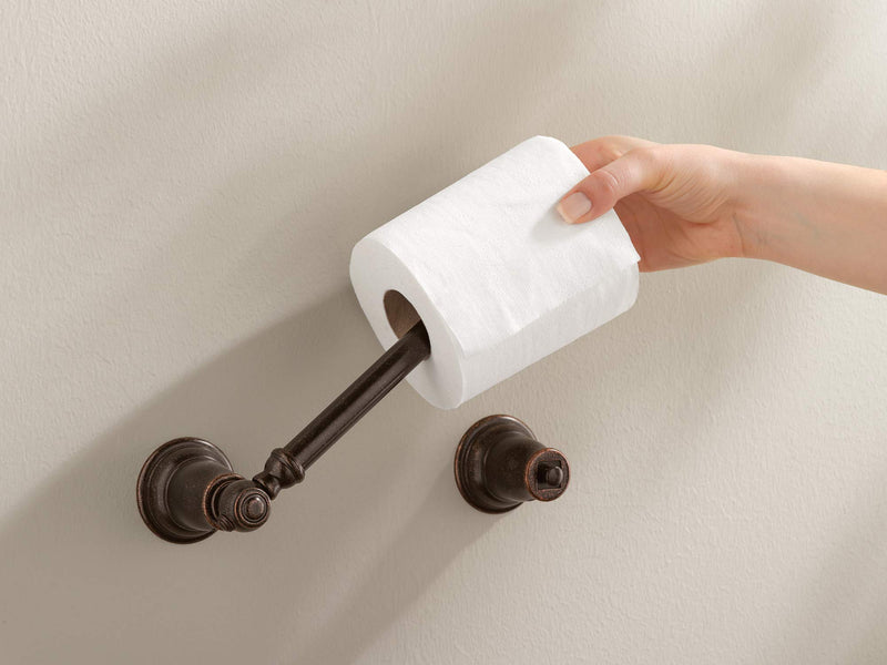 Moen YB5408BN Kingsley Pivoting Toilet Paper Holder, Brushed Nickel - NewNest Australia