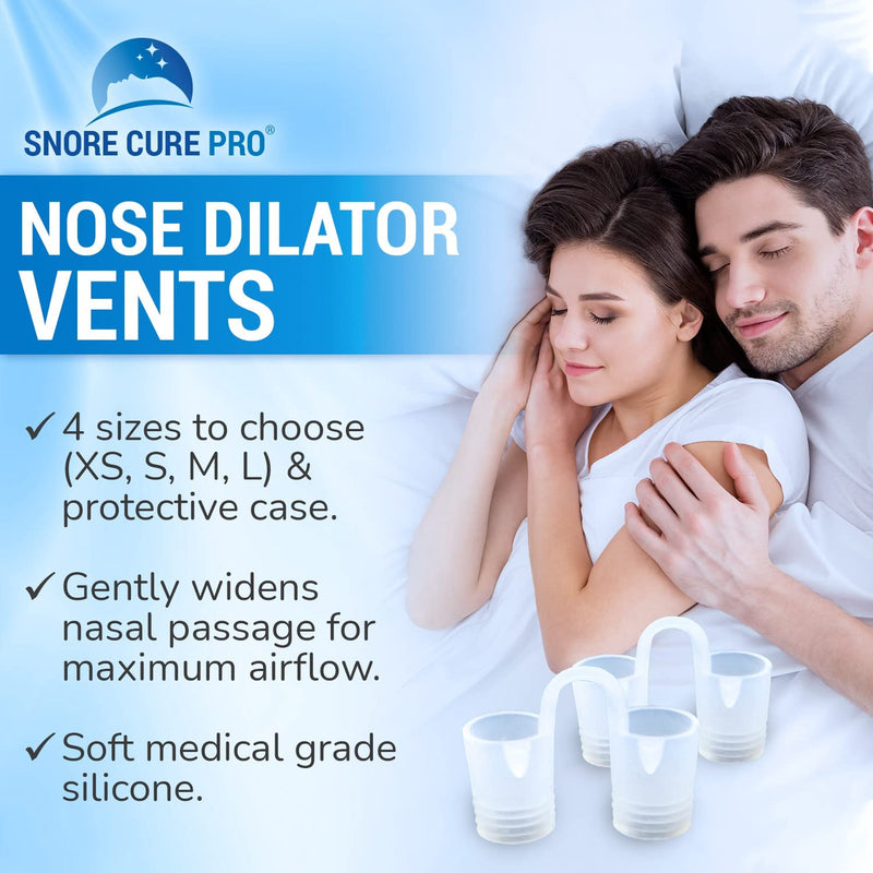 Anti Snore Devices Kit | 1 Mouth Guard | 10 Nasal Strips | 4 Nose Vents | 2 Nose Clips | Ear Plugs | Custom Stop Snoring Hypnosis Recording + Ebook | Premium Snoring aids for Men & Women - NewNest Australia