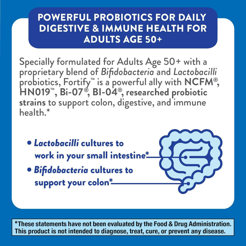 Nature’s Way Fortify 50+ Probiotic, 30 Billion Live Cultures, 11 Strains, Prebiotics, 30 Capsules - NewNest Australia