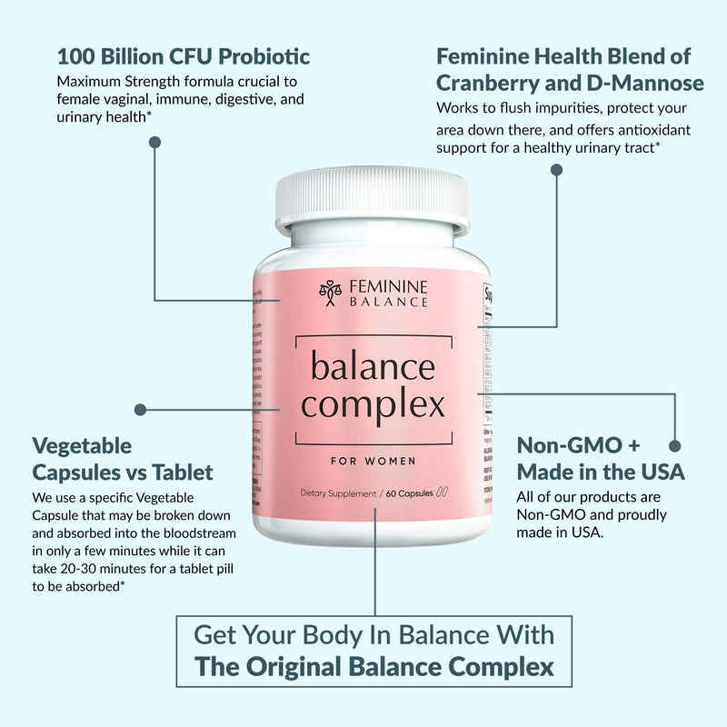 Balance Complex Vaginal Health Dietary Supplement, 60 Capsules - NewNest Australia