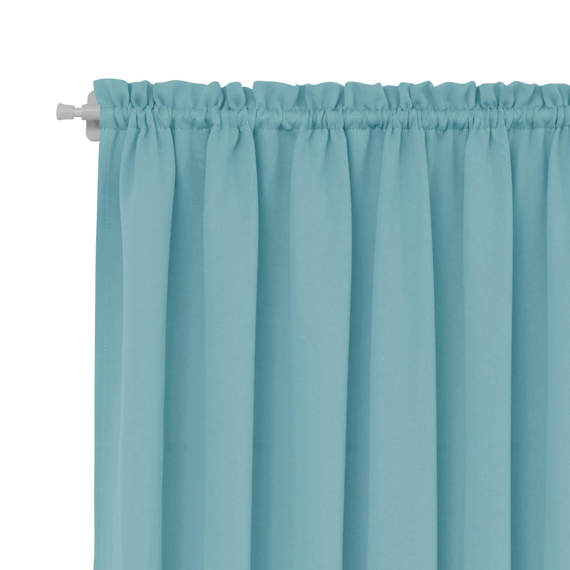 NewNest Australia - Deconovo French Door Side Window Blackout Door Curtain Thermal Insulated Rod Pocket Blackout Curtain for Patio Door 25x40 Inch Aqua Blue 1 Panel Aqua Sky 