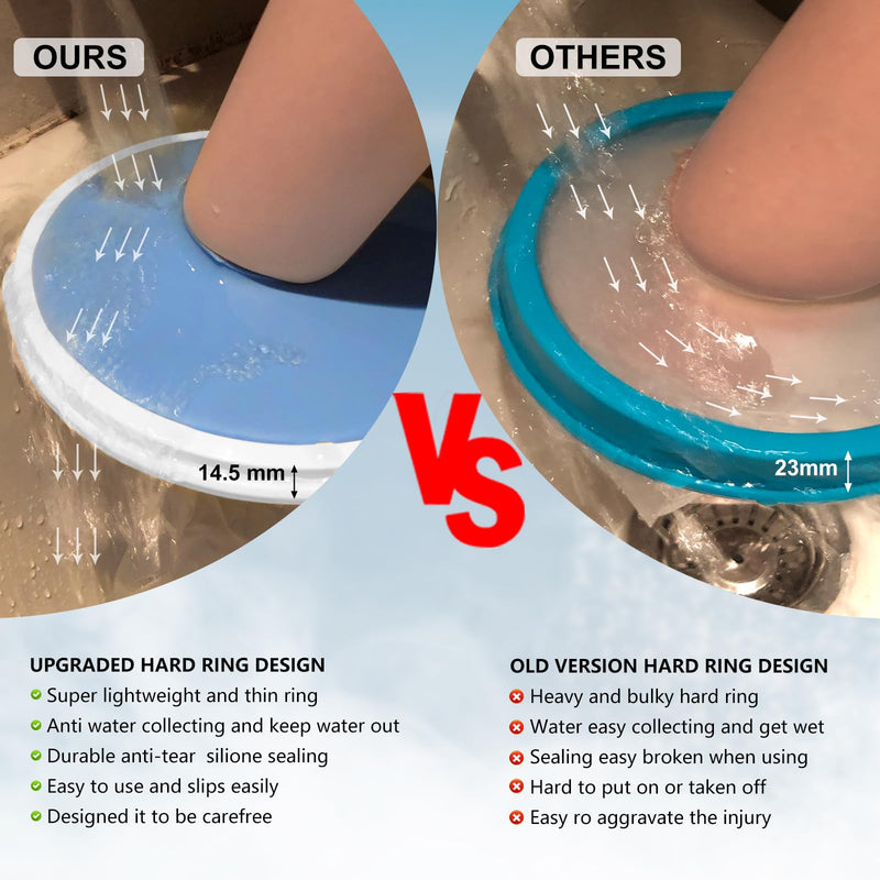 YUNCHI Shower Protection Leg Long Adult Anti Slip XL Cast Protection Waterproof Reusable Bandage Protection for Orthosis Blocks Fixator Thigh Knee Plaster Bandages (Long Leg Protector XL) - NewNest Australia