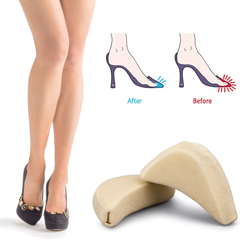 WLLHYF 2 Pairs Soft Sponge Adjustable Shoe Filler， Big Toe Plug Foot Brace Shoe Pads Unisex Shoe Too Big Inserts for High Heel Women Relief Foot Pain Reusable Make Big Shoes Fit Skin+black-2 Pairs - NewNest Australia