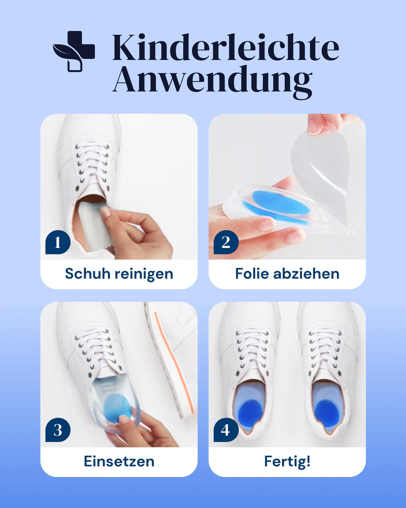 YogaMedic heel pads for shoes, heel spurs, Achilles tendon, plantar fasciitis, heel insoles, gel cushions for comfort, shoe heel cushions, orthopedic gel insoles, 4x medium-soft 40-45 - NewNest Australia