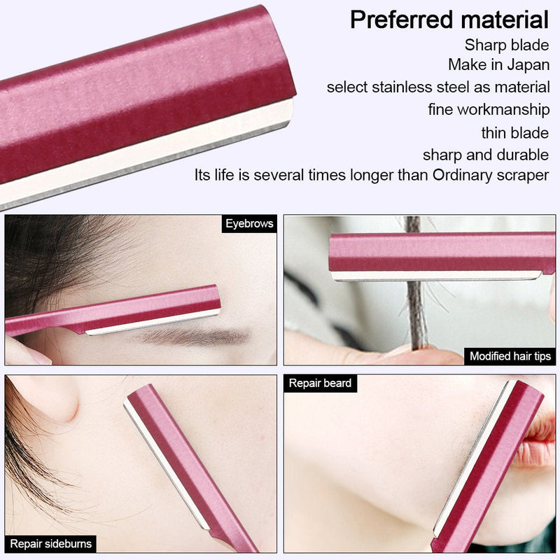 Eyebrow Razor, Miss Gorgeous 10pcs Razor Eyebrow Eyes Eyebrow Repair Facial Hair Remover Trimmer Shaving Installation Kit for Fashion Girls Women Pink - NewNest Australia