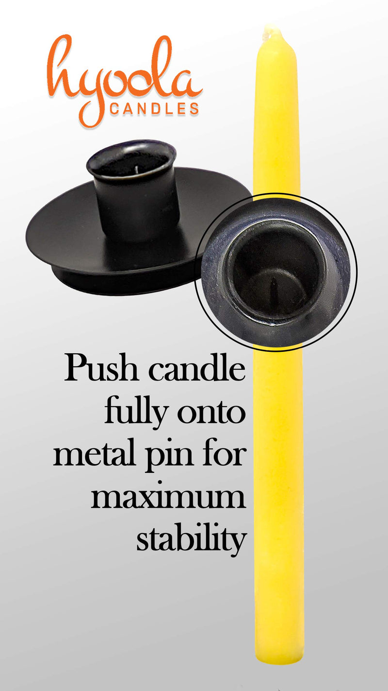 NewNest Australia - Safety Candle Holder- Black - for 3/4 inch Diameter Candle 