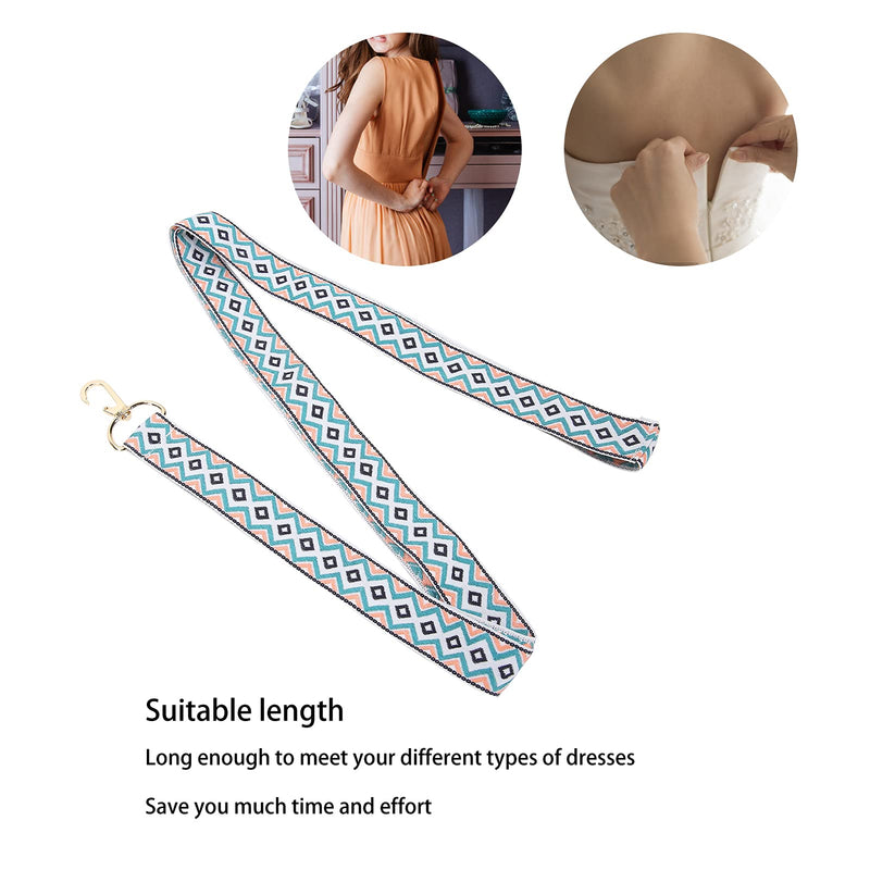 Zip Puller, Zip Assistant for Women Living Alone and Women with Shoulder Problems, Soft and Strong Fabric | Elegant and Beautiful Design, Back Zipper Pullerzip Up Dress and Boots Zipper 30.3in - NewNest Australia