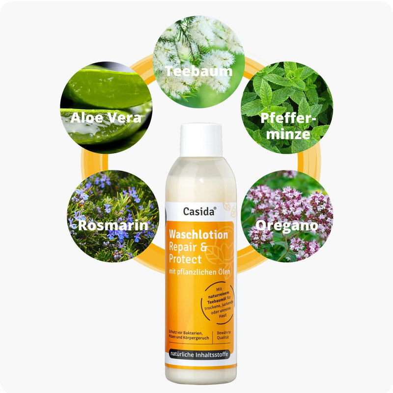 Repair & Protect Washing Lotion For Body And Feet - Anti-Fungal Washing Lotion For Protection And Hygiene For Skin Fungus, Athlete'S Foot And Nail Fungus - With Natural Oils - Anti-Bacterial - 200 Ml - NewNest Australia