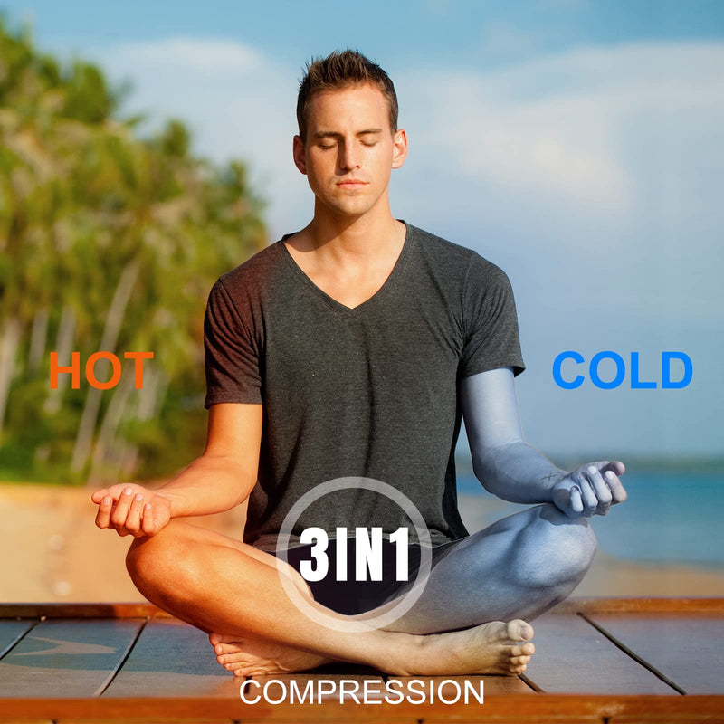 Ice Pack for Injuries, Reusable Gel Ice Pad with Adjustable Wrap, Flexible No Leaked Hot Cold Compress for Pain Relief, Easy to Use Cold Therapy Packs for Knee, Ankle, Hip, Back Pain - NewNest Australia