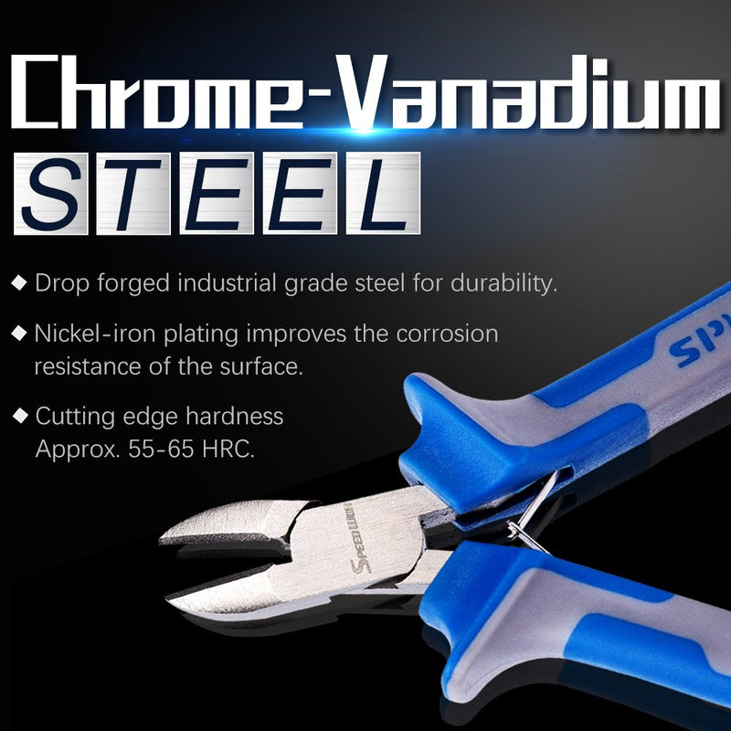 SPEEDWOX 4 Inches Diagonal Pliers Small Wire Cutters Mini Precision Plastic Nippers Plastic Side Cutter Side Cutting Micro Fine Pliers Functional Professional Hand Tool with Spring for Jewelry Making 4" Diagonal Plier - NewNest Australia