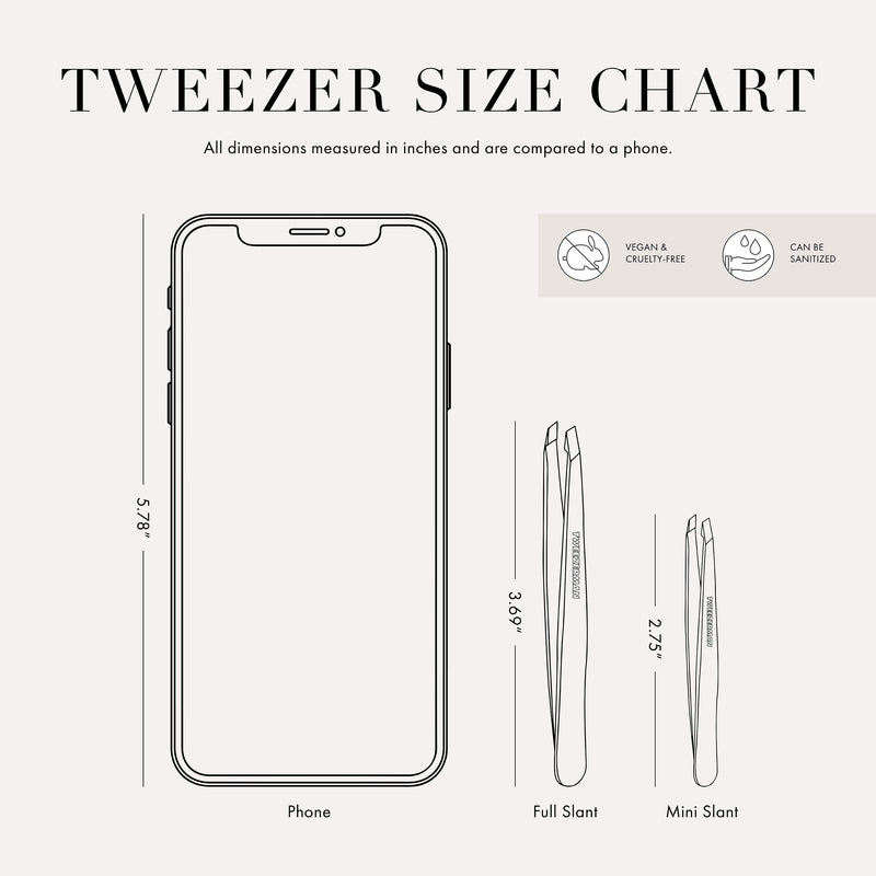 TWEEZERMAN tweezers mini version with hand-filed beveled tip for eyebrow plucking, Granite Sky - NewNest Australia