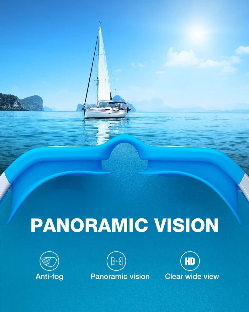 ZIONOR Kids Swim Goggles, Super Comfort Polarized Swimming Goggles for Kids 6-14 A1-kids-polarizedgold Lens Blue Frame - NewNest Australia