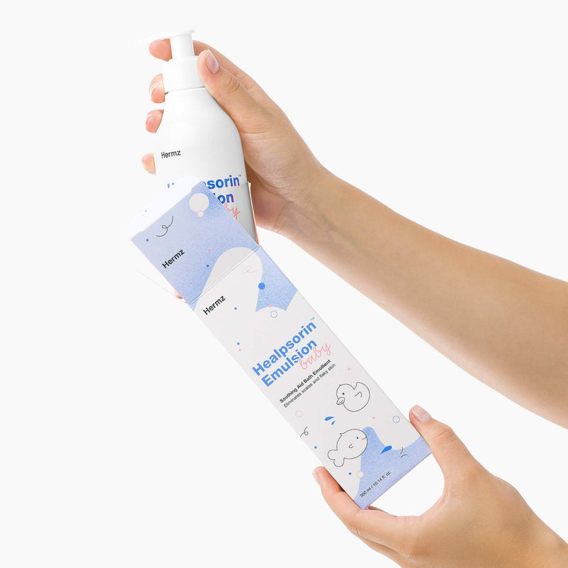 Healpsorin Baby Eczema & Cradle Cap Emulsion Treatment: Calendula, Comfrey Root, Sweet Almond & Watermelon - Gentle Baby Bath Emulsion Fights Bacteria & Restores Moisture Barrier - NewNest Australia