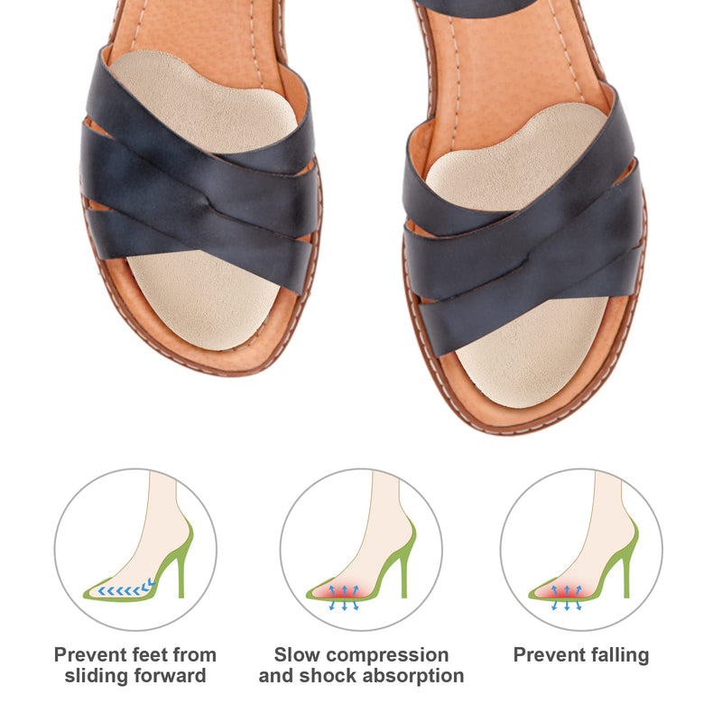 WLLHYF Metatarsal Pads for Women, 3 Pair Ball of Foot Cushions Anti-Sliding Pads for Open Toe Shoes Heel Pads Inserts for Too Big Shoe Shoe Pads Reduce Foot Pain and Provide Support - NewNest Australia