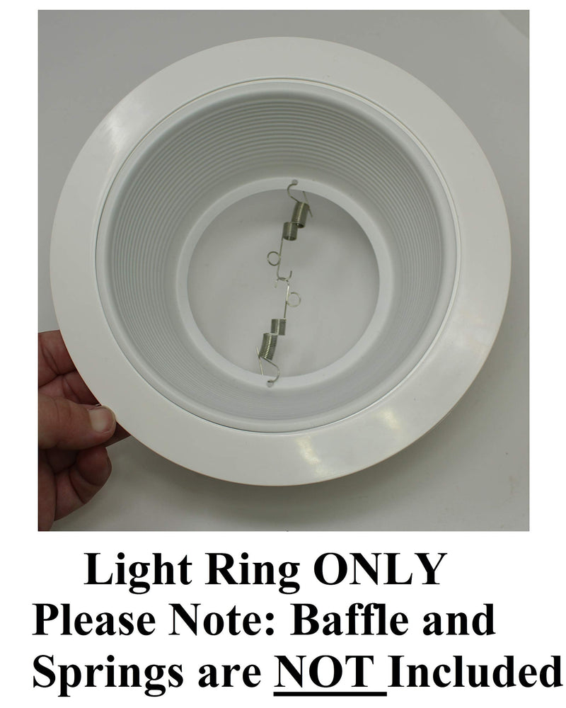 5 Pack-White Light Trim Ring Recessed Can 6" Inch Over Size Oversized Lighting Fixture - NewNest Australia