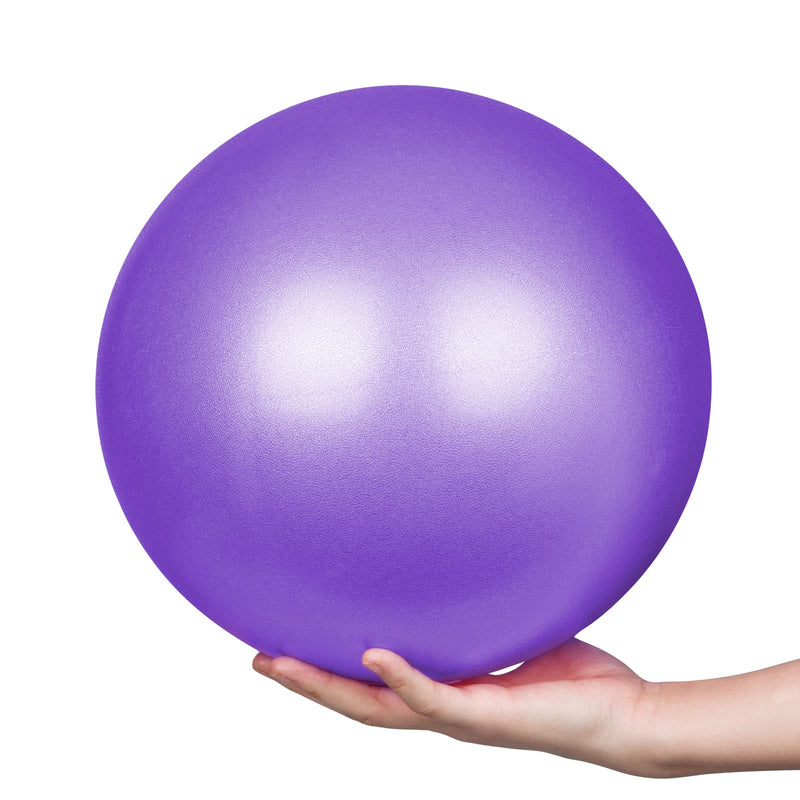 flintronic Mini Pilates Ball, Small Anti Burst Exercise Ball for Yoga, Pilates, Balance, Physical Therapy, Stretching and Core Fitness - Includes Stability Ball Workout Guide Purple - NewNest Australia