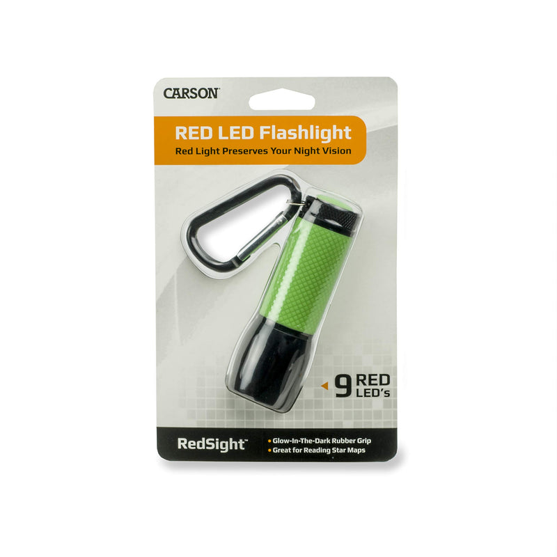 Carson RedSight Pro - Red LED Flashlight (Two Brightness Settings), X-Large, Green, Model:SL-33 - NewNest Australia