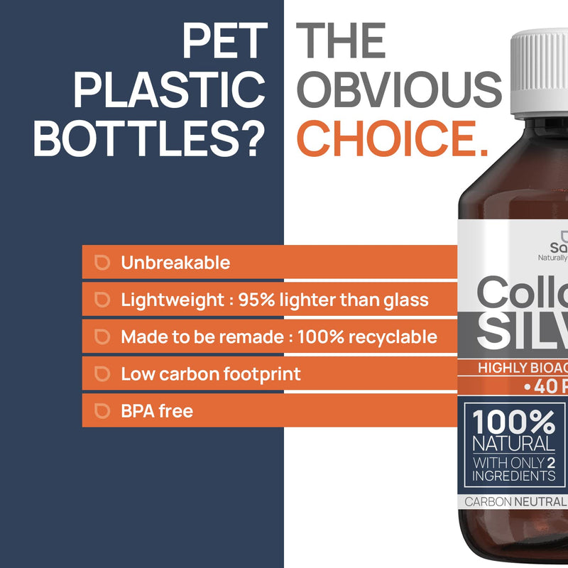 Colloidal silver 40 PPM 1 liter ● Premium silver water Stronger than 25ppm ● For humans, dogs & cats ● Carbon neutral ● 100% natural with 2 ingredients 1001 ml - NewNest Australia