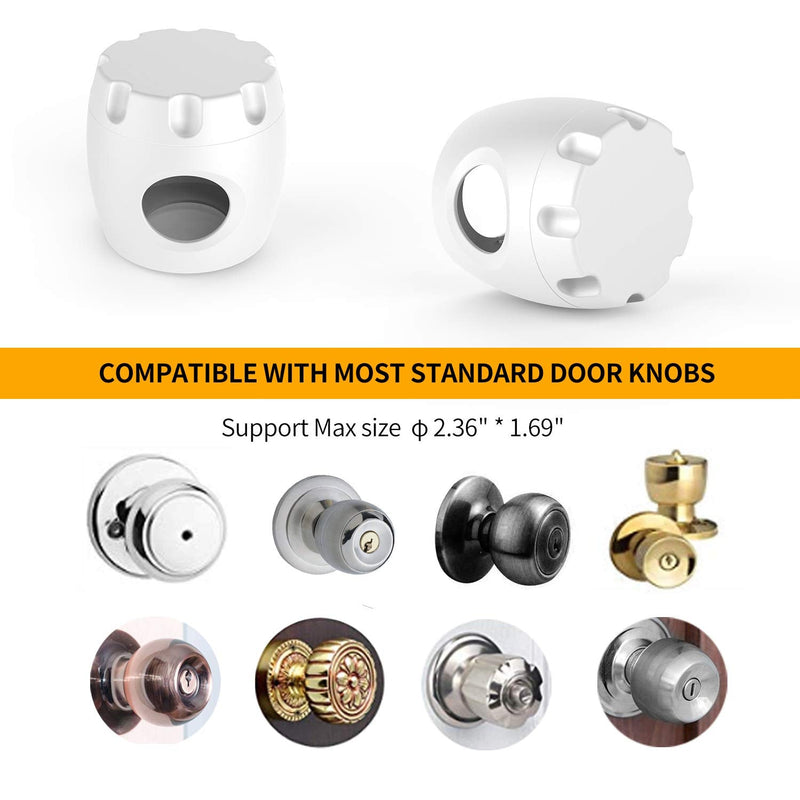 Uxoz Door Knob Safety Cover, 4 Pack Baby Safety Door Handle Cover, Screw Thread Design, Reusable, Reliable Solution to Prevent Kids from Popping Off The Covers 4 Count (Pack of 1) - NewNest Australia