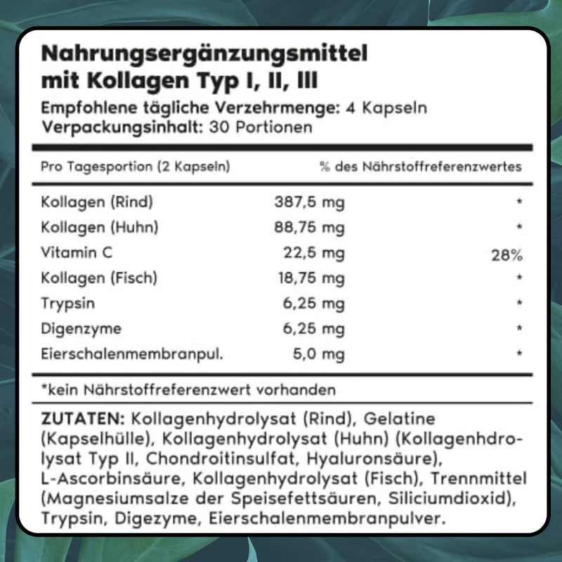 Primal Harvest  Multi-Collagen - 120 Collagen Capsules High Dose - Premium Collagen Complex For Hair, Skin, Nails, Joints And Intestinal - Gmp Certified & Made In Germany - Gluten & Soy Free - NewNest Australia