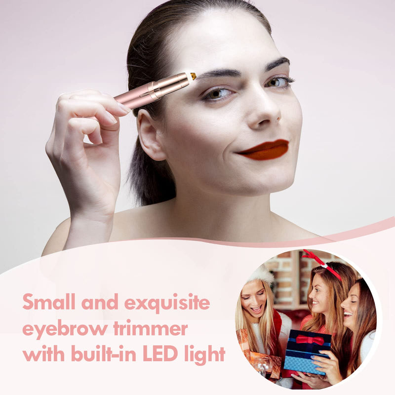 Eyebrow Trimmer, Rechargeable Eyebrow Epilator Pen Woman Electric Painless Portable Eyebrow Hair Remover Razor with 2 Replacement Blads Eyebrow Trimmer+blad - NewNest Australia
