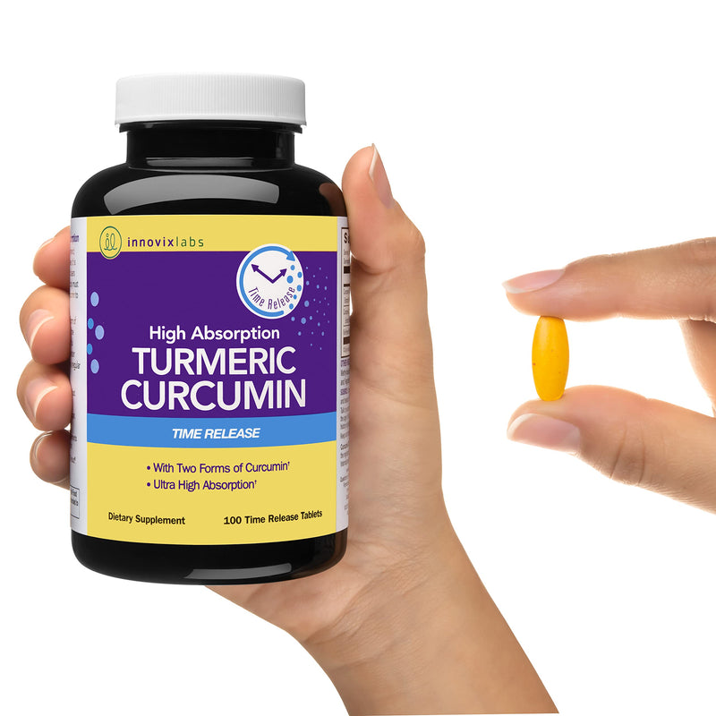 InnovixLabs Curcumin Turmeric w/ C3 Reduct, C3 Complex & BioPerine Black Pepper for Higher Absorption, 100 Time-Release Tablets, 95% Tetra-Hydro-Curcumin, Turmeric Curcumin Supplement - NewNest Australia