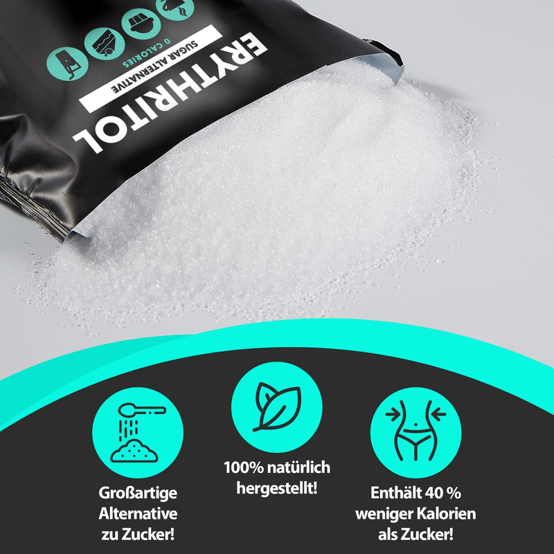 Nature Diet - Erythritol 2 x 1000 g | Natural sweetener | Zero calories | Sugar substitute 1 kg (pack of 2) - NewNest Australia