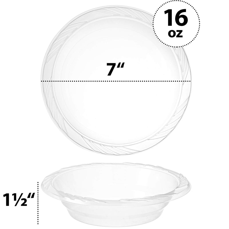 Plasticpro 18 ounce Premium Crystal Clear Disposable Plastic Party Bowls Pack of 20 18 Ounce Bowls - NewNest Australia