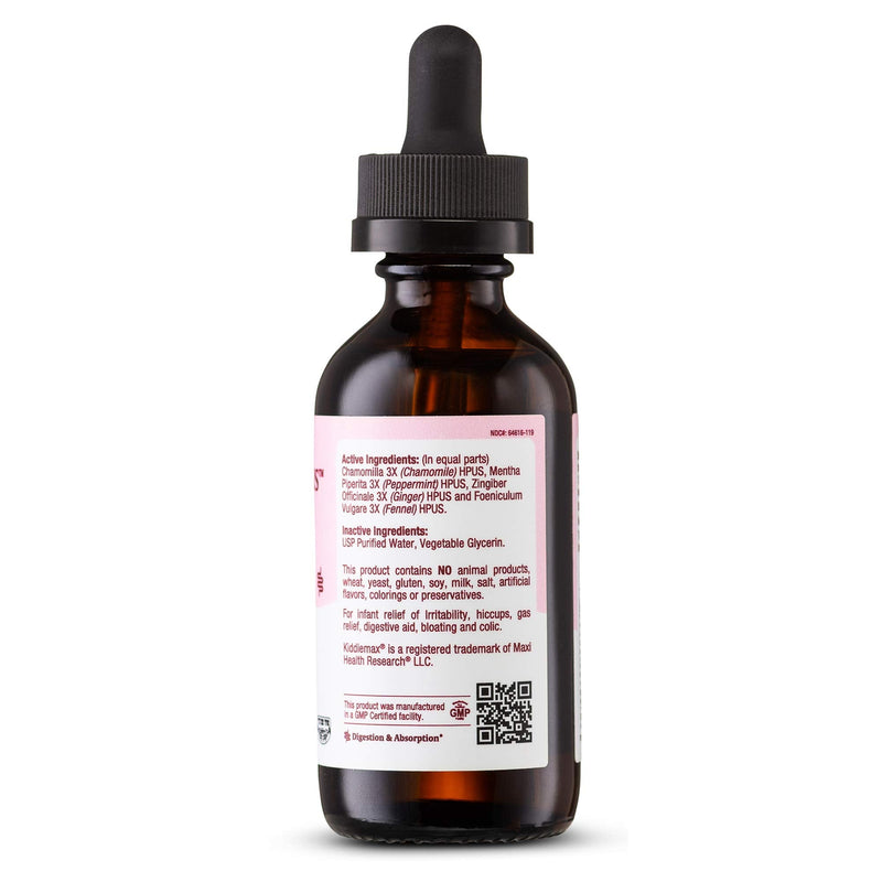 Maxi-Health Homeopathic Gripe Water for Baby's - Infant Colic, Hiccup, Gas Relief | Premium Fast Acting Herbal Drops | 59 mL - NewNest Australia