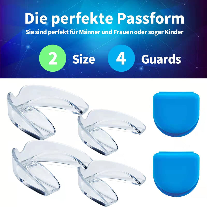 4 X Teeth Grinding, Amhander Comfortable Bite Splint, Grinding Splint For Night, Bite Splint Teeth Grinding, Bpa-Free Bite Splint Against Tmj, Bruxism & Bite Protection For Teeth (2 Sizes) - NewNest Australia