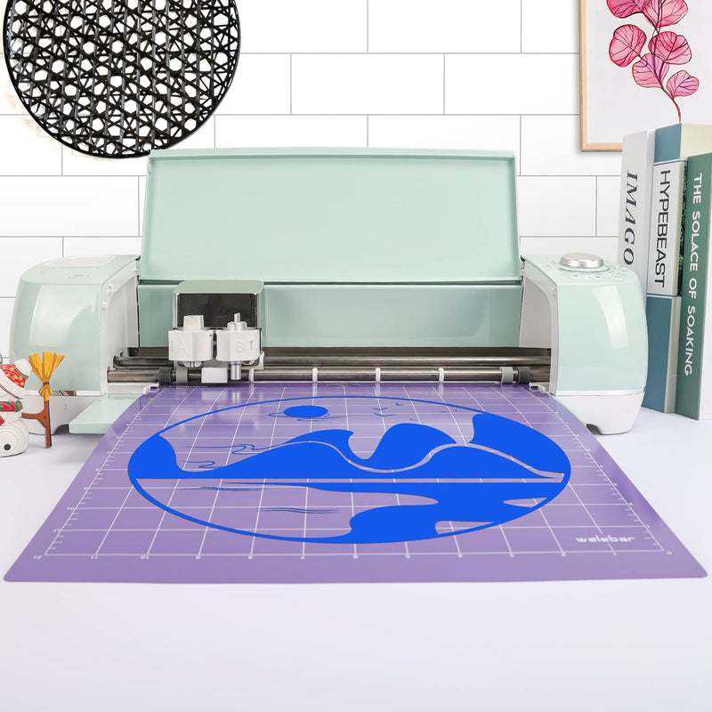 Welebar Cutting Mats for Cricut Maker/Maker3/Explore 3/ Air 2/Air, 6 Pack(12x12 Inch, StandardGrip/LightGrip/StrongGrip) Replacement Quilting Cutting Mats for Cricut Blue, green, purple, 6 Mats - NewNest Australia