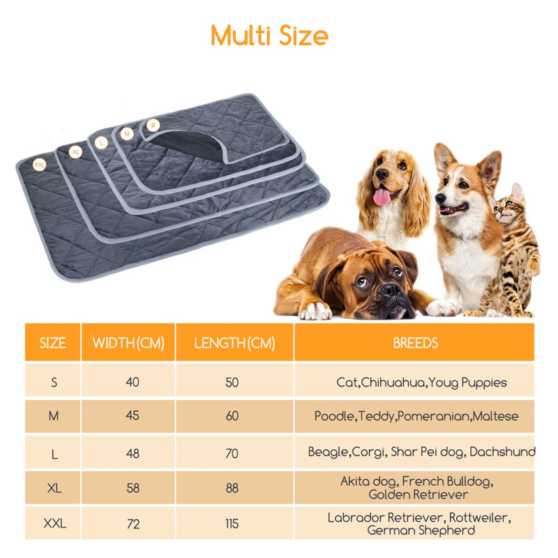 Nobleza Self-Heating Blanket For Cats And Dogs, Pet Heat Mat, Washable Puppy Thermal Blanket, Self-Heating Winter Heat Dog Mat, Dog Non-Slip Heat Blanket, Size S 40 X 50 Cm, L 50 X W 40 X H 1 Cm - NewNest Australia