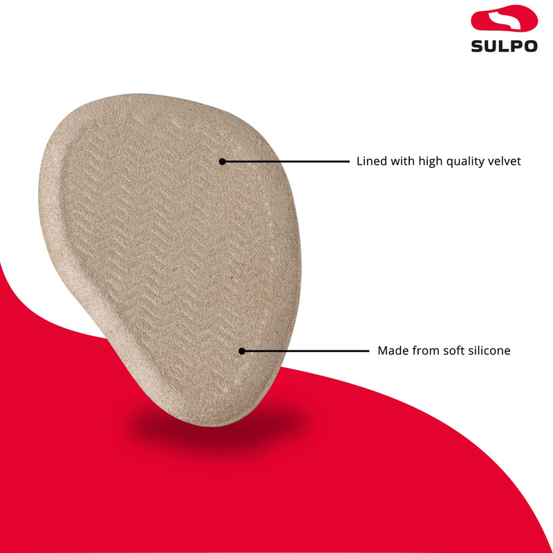 SULPO 4 pairs of ball pads for shoes that are too big - Fits in almost every shoe - Pads against foot pain and metatarsalgia - Silicone and velor metatarsal pad, toe liner - Heel insoles beige & black 4 pairs - NewNest Australia