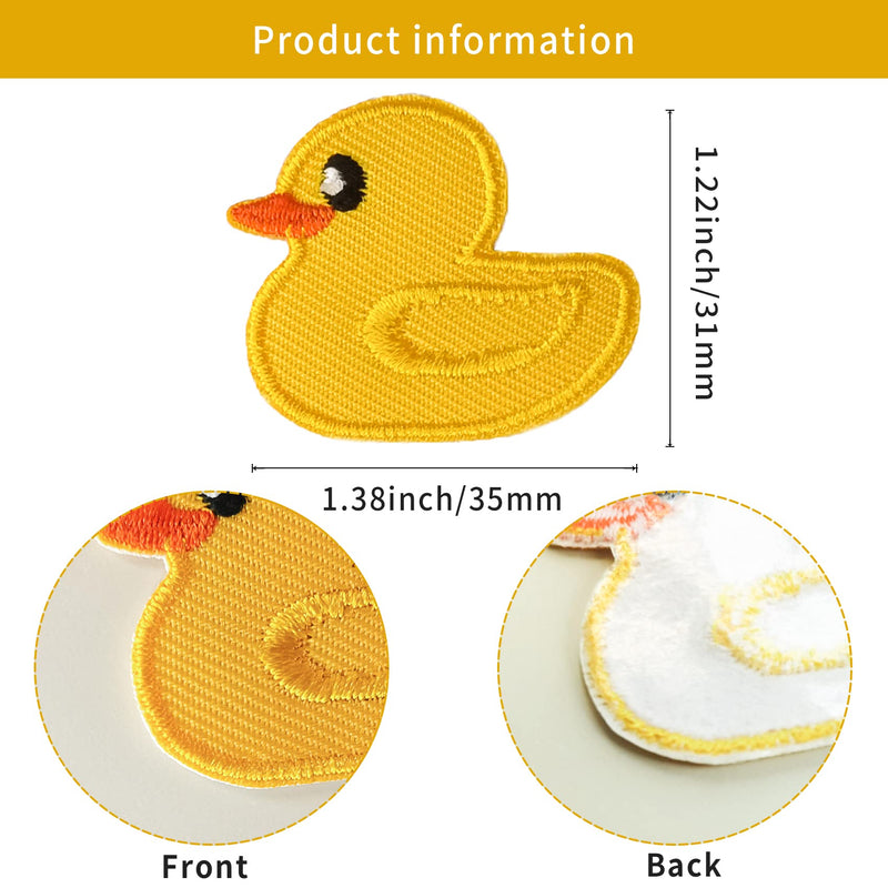 10 Pieces Mini Duck Embroidered Patches Cute Yellow Tiny Duck Iron On Patch for Clothes Dress Jackets Caps DIY Duck Embroidery Patches Sewing Craft Decoration - NewNest Australia