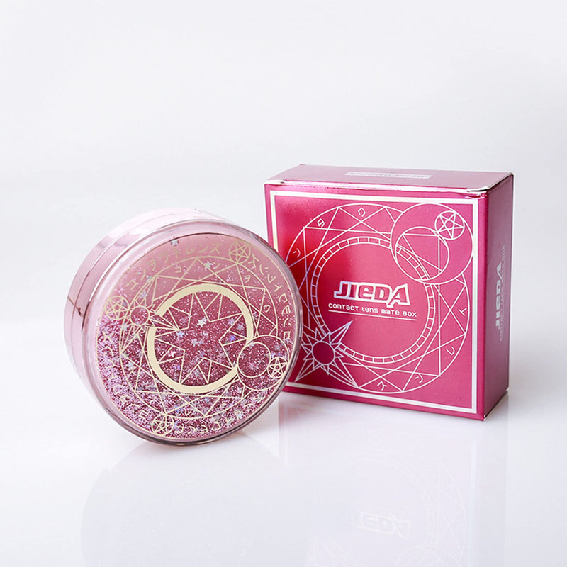 MZSX Contact Lens Case Magic Girl High Quality Plastic Storage Container for Home and Travel Portable Mini Box Tweezers Solution Bottle Lens Case Pink - NewNest Australia