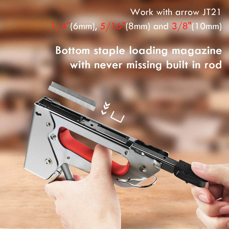 Staple Gun NEU MASTER, Light Duty Stapler Kit Come with 1600 pcs 5/16,3/8 inch JT21 Staple Strip, All Steel Tacker for General Repairs, Crafts, Upholstery, Decorating. - NewNest Australia