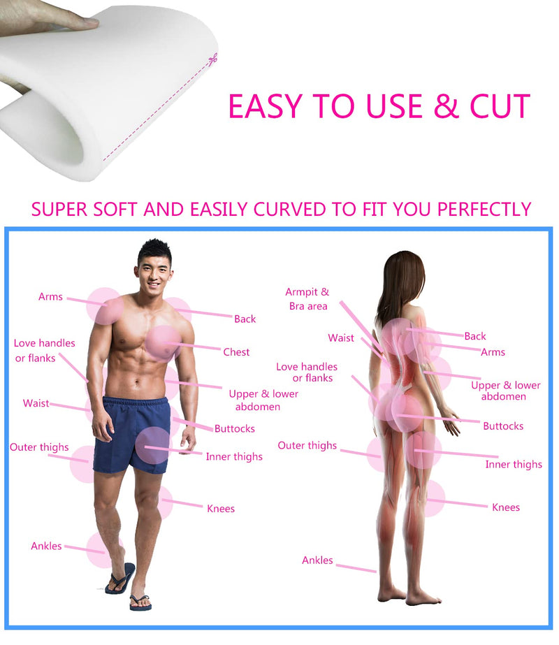 KAIHENG 4 Packs Lipo Foam Pads From Board Post Surgery 8''*11''*0.5'' Liposuction Surgery Foam Sheet Help with Post-Operative Liposuction, Abdominoplasty - NewNest Australia