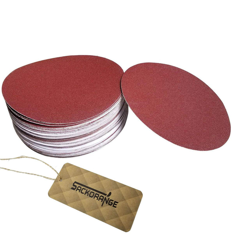 Sackorange 60 PCS 6-Inch NO-Hole PSA Aluminum Oxide Sanding Disc, Self Stick(10 Each of 80 100 120 180 240 400) - NewNest Australia