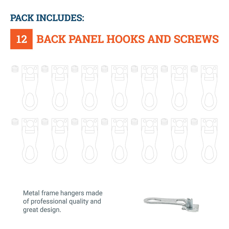 Metal Frame Euro D-Ring Picture Hangers for Metal Frames - 12 Pack - for Open-Type Frame Channels - NewNest Australia