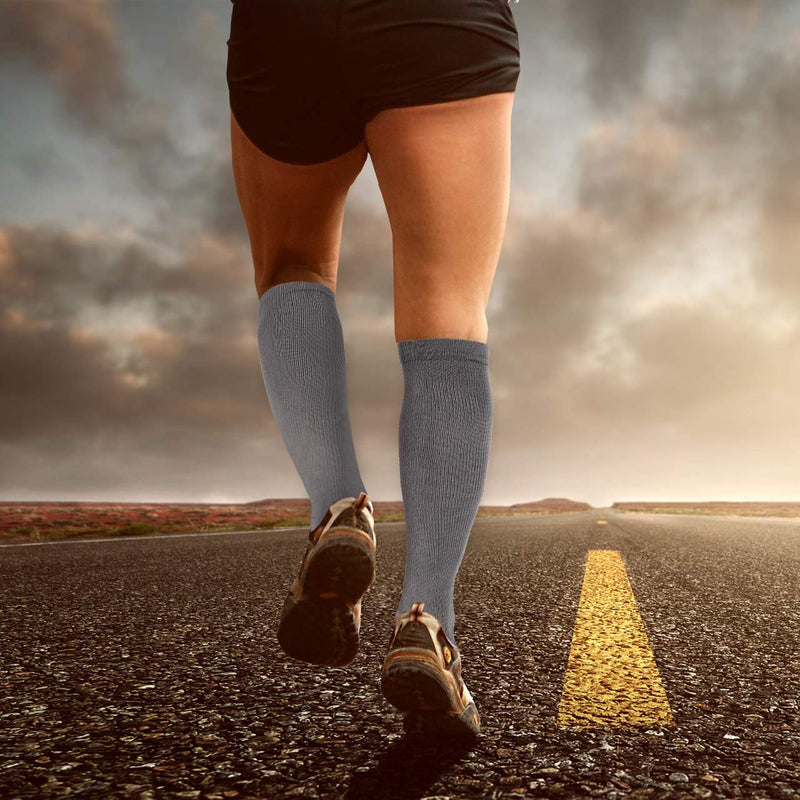 Faletony Compression Socks 20-30mmHg for Men & Women - Best Stockings for Running, Nurses, Athletic, Pregnancy, Flight Travel Skin Color L-XL - NewNest Australia