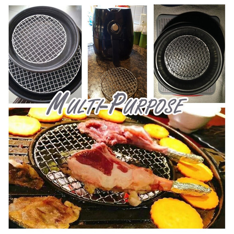 Turbokey Round Barbecue Wire Rack Dia 9.5" Multi-Purpose Grill Cooling Rack BBQ Accessories Grill Net for Airfryer Instant Pot/Pressure Cooker (240mm/9.5") Dia 9.5" - NewNest Australia